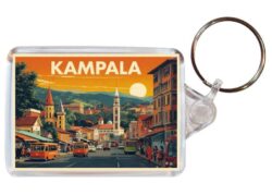 Kampala - Uganda - Artistic Double Sided Large Keyring 26U1