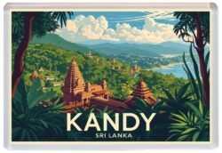 Kandy - Sri Lanka - Artistic Jumbo Fridge Magnet 26SL1