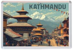 Kathmandu - Nepal - Artistic Jumbo Fridge Magnet 26N1