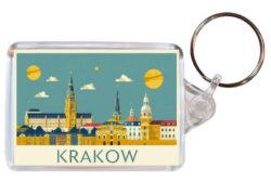 Krakow - Poland - Artistic Double Sided Large Keyring 26P1