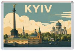 Kyiv - Ukraine - Artistic Jumbo Fridge Magnet 26U1