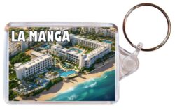 La Manga - Spain - Artistic Double Sided Large Keyring 26S3