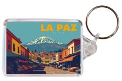 La Paz - Bolivia - Artistic Double Sided Large Keyring 26B1