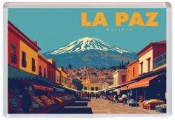 La Paz - Bolivia - Artistic Jumbo Fridge Magnet 26B1