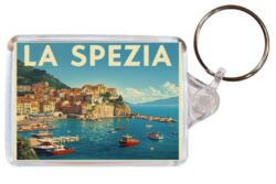 La Spezia - Italy - Artistic Double Sided Large Keyring 26I1