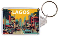 Lagos - Nigeria - Artistic Double Sided Large Keyring 26N1