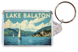 Lake Balaton - Hungary - Artistic Double Sided Large Keyring 26H1