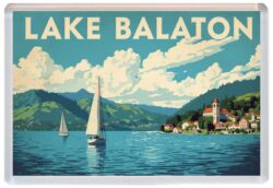 Lake Balaton - Hungary - Artistic Jumbo Fridge Magnet 26H1