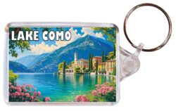 Lake Como - Italy - Artistic Double Sided Large Keyring 26I1