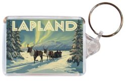 Lapland - Finland - Artistic Double Sided Large Keyring 26F1