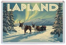 Lapland - Finland - Artistic Jumbo Fridge Magnet 26F1