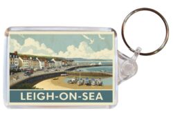 Leigh-on-Sea - Essex - Artistic Double Sided Large Keyring 26E1