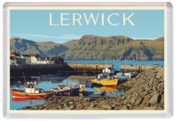 Lerwick - Scotland - Artistic Jumbo Fridge Magnet 26S1