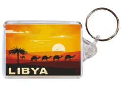 Libya - Artistic Double Sided Large Keyring 26L1