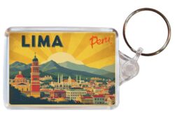Lima - Peru - Artistic Double Sided Large Keyring 26P1
