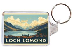 Loch Lomond - Scotland - Artistic Double Sided Large Keyring 26S1