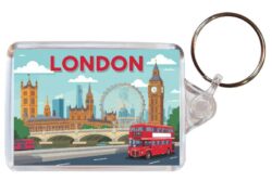 London - Artistic Double Sided Large Keyring 26E1