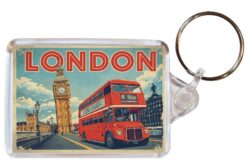 London - Artistic Double Sided Large Keyring 26E2