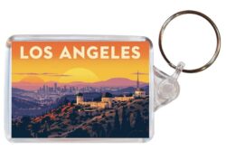 Los Angeles - USA - Artistic Double Sided Large Keyring 26US1