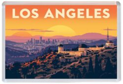 Los Angeles - USA - Artistic Jumbo Fridge Magnet 26US1