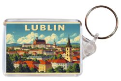 Lublin - Poland - Artistic Double Sided Large Keyring 26P1