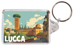 Lucca - Italy - Artistic Double Sided Large Keyring 26I1