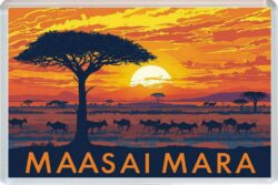 Maasai Mara - Kenya - Artistic Jumbo Fridge Magnet 26K1