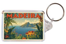 Maderia - Portugal - Artistic Double Sided Large Keyring 26P1
