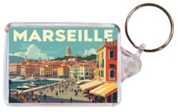 Marseille - France - Artistic Double Sided Large Keyring 26F1
