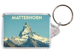 Matterhorn - Switzerland - Artistic Double Sided Large Keyring 26S1