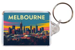 Melbourne - Australia - Artistic Double Sided Large Keyring 26A1