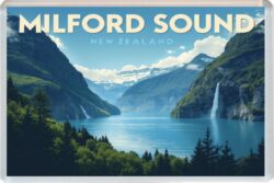 Milford Sound - New Zealand - Artistic Jumbo Fridge 25NZ1