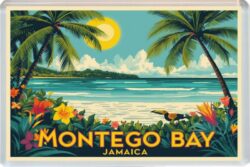 Montego Bay - Jamaica - Artistic Jumbo Fridge Magnet 26C1