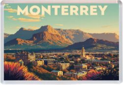 Monterrey - Mexico - Artistic Jumbo Fridge Magnet 25M1