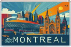 Montreal - Canada - Artistic Jumbo Fridge Magnet 26C1