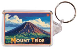 Mount Teide - Tenerife- Artistic Double Sided Large Keyring 26S1