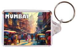 Mumbai - India - Artistic Double Sided Large Keyring 26I1
