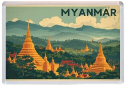 Myanmar - Artistic Jumbo Fridge Magnet 26M1