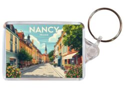 Nancy - France - Artistic Double Sided Large Keyring 26F1