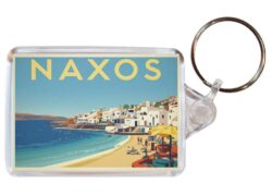 Naxos - Greece - Artistic Double Sided Large Keyring 26F1