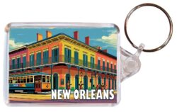 New Oreleans - USA - Artistic Double Sided Large Keyring 26US1