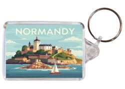 Normandy - France - Artistic Double Sided Large Keyring 26F1