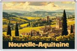 Nouvelle-Aquitaine - France - Artistic Jumbo Fridge Magnet 26F1