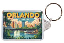 Orlando - USA - Artistic Double Sided Large Keyring 26US2