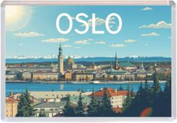 Oslo - Norway - Artistic Jumbo Fridge Magnet 26N1