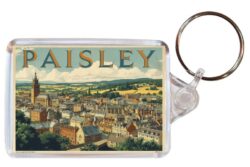 Paisley - Scotland - Artistic Double Sided Large Keyring 26S1
