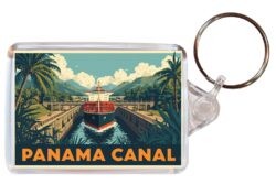 Panama Canal - Artistic Double Sided Large Keyring 26P1