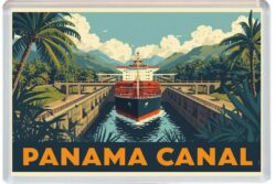 Panama Canal - Artistic Jumbo Fridge Magnet 26P1