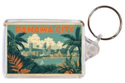 Panama City - Artistic Double Sided Large Keyring 26P1