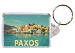 Paxos - Greece - Artistic Double Sided Large Keyring 26F1